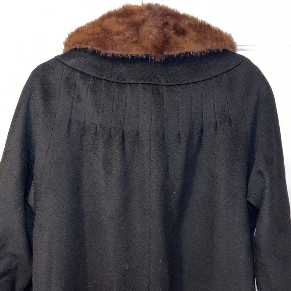 Bramson wool swing coat with mink collar - Picture 6 of 7